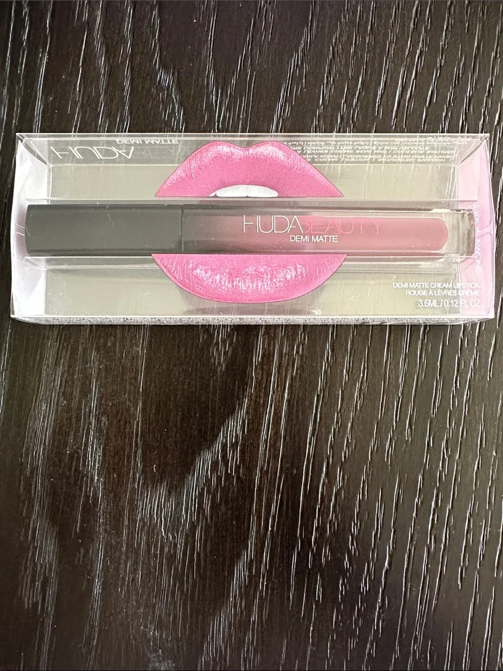 HUDA BEAUTY Demi Matte Cream Lipstick - Bright Pink
